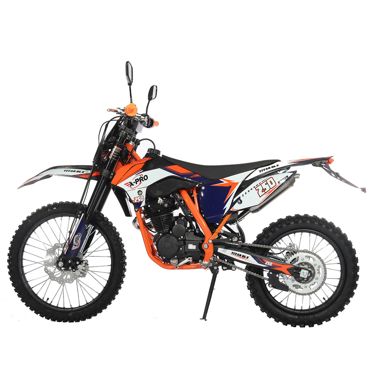 Free Shipping! X-PRO Titan 250 DLX 250cc Dirt Bike with All Lights and 5-Speed Manual Transmission,  Electric/Kick Start! Big 21in/18in Wheels! Zongshen Brand Engine! - Image 14