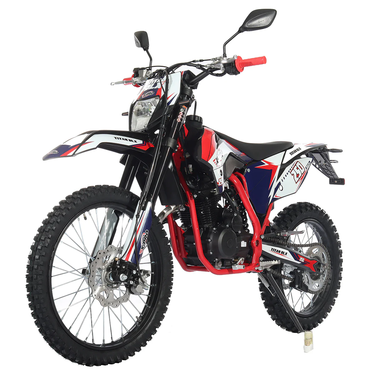 Free Shipping! X-PRO Titan 250 DLX 250cc Dirt Bike with All Lights and 5-Speed Manual Transmission,  Electric/Kick Start! Big 21in/18in Wheels! Zongshen Brand Engine! - Image 21