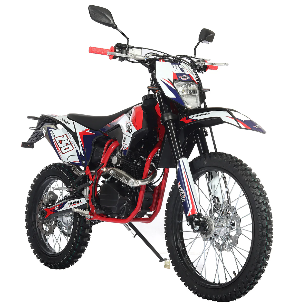Free Shipping! X-PRO Titan 250 DLX 250cc Dirt Bike with All Lights and 5-Speed Manual Transmission,  Electric/Kick Start! Big 21in/18in Wheels! Zongshen Brand Engine! - Image 23