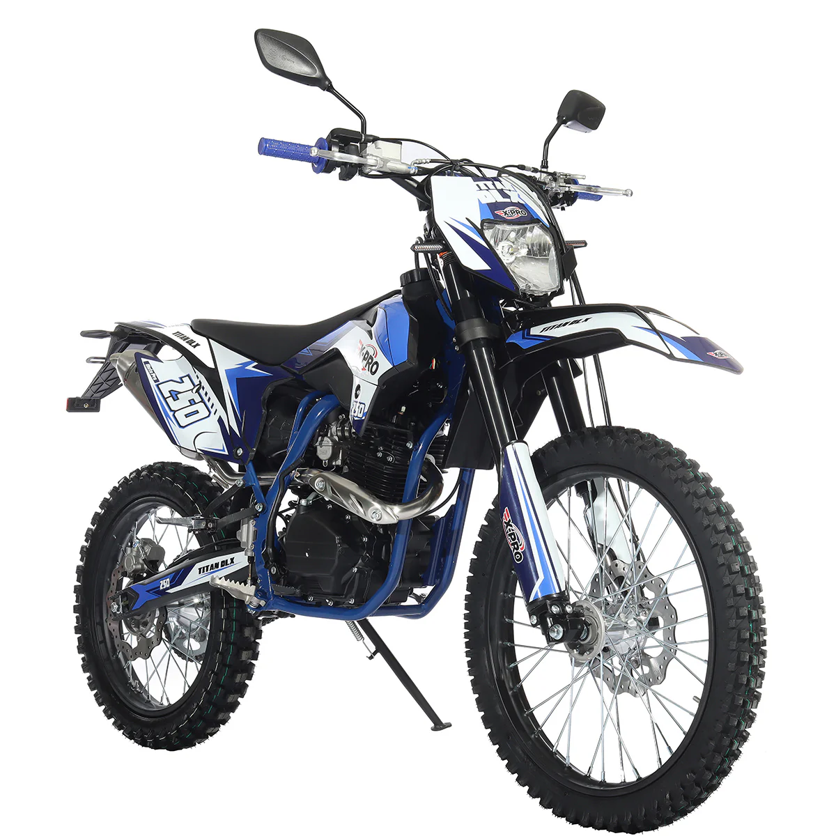 Free Shipping! X-PRO Titan 250 DLX 250cc Dirt Bike with All Lights and 5-Speed Manual Transmission,  Electric/Kick Start! Big 21in/18in Wheels! Zongshen Brand Engine! - Image 7