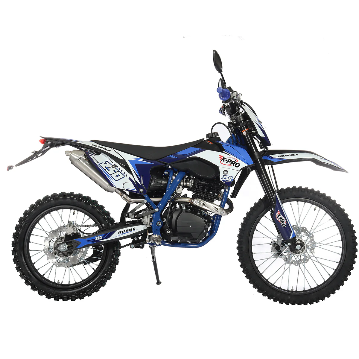 Free Shipping! X-PRO Titan 250 DLX 250cc Dirt Bike with All Lights and 5-Speed Manual Transmission,  Electric/Kick Start! Big 21in/18in Wheels! Zongshen Brand Engine! - Image 8