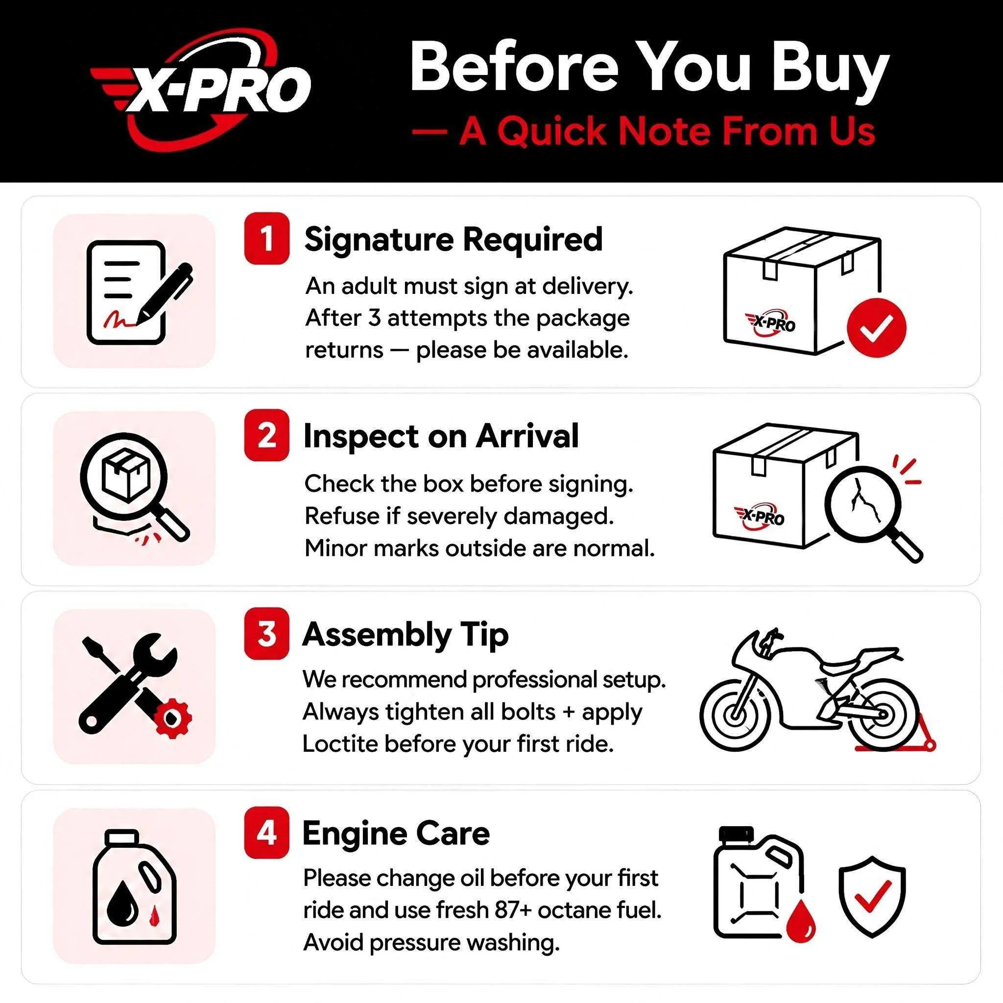 Free Shipping! X-PRO Lanai 150cc Moped Scooter with 12" Aluminum Wheels, Electric/Kick Start, Dual Headlights and Tail Lights! - Image 10