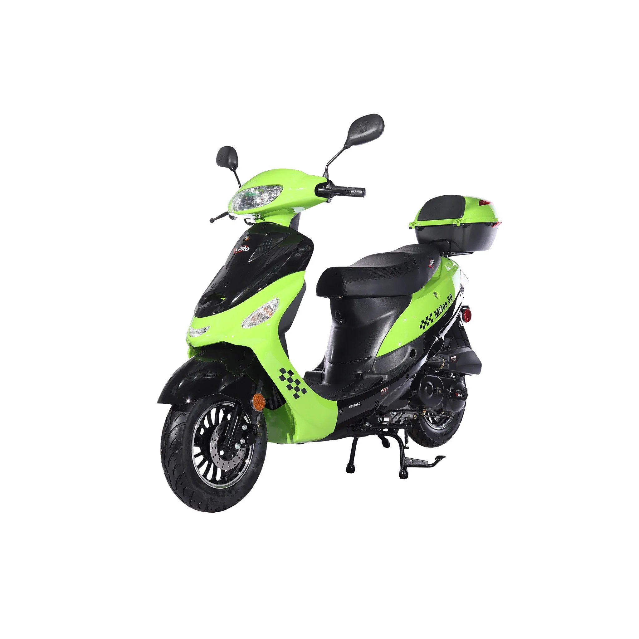 Free Shipping! X-PRO Milos 50cc Moped Scooter with 10in Aluminum Wheels, Rear Trunk, Electric/Kick Start! Large LED Headlight! - Image 25